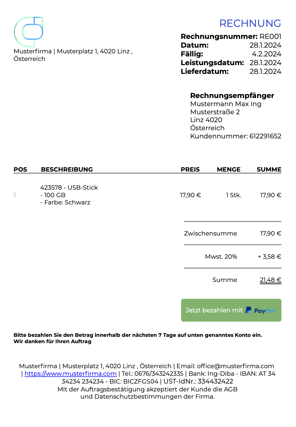 Templates for Quotation and Invoice